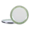 Sandwich Plates in Green Scallop, Set of 4