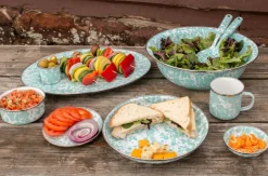 Sandwich Plates in Sea Glass, Set of 4