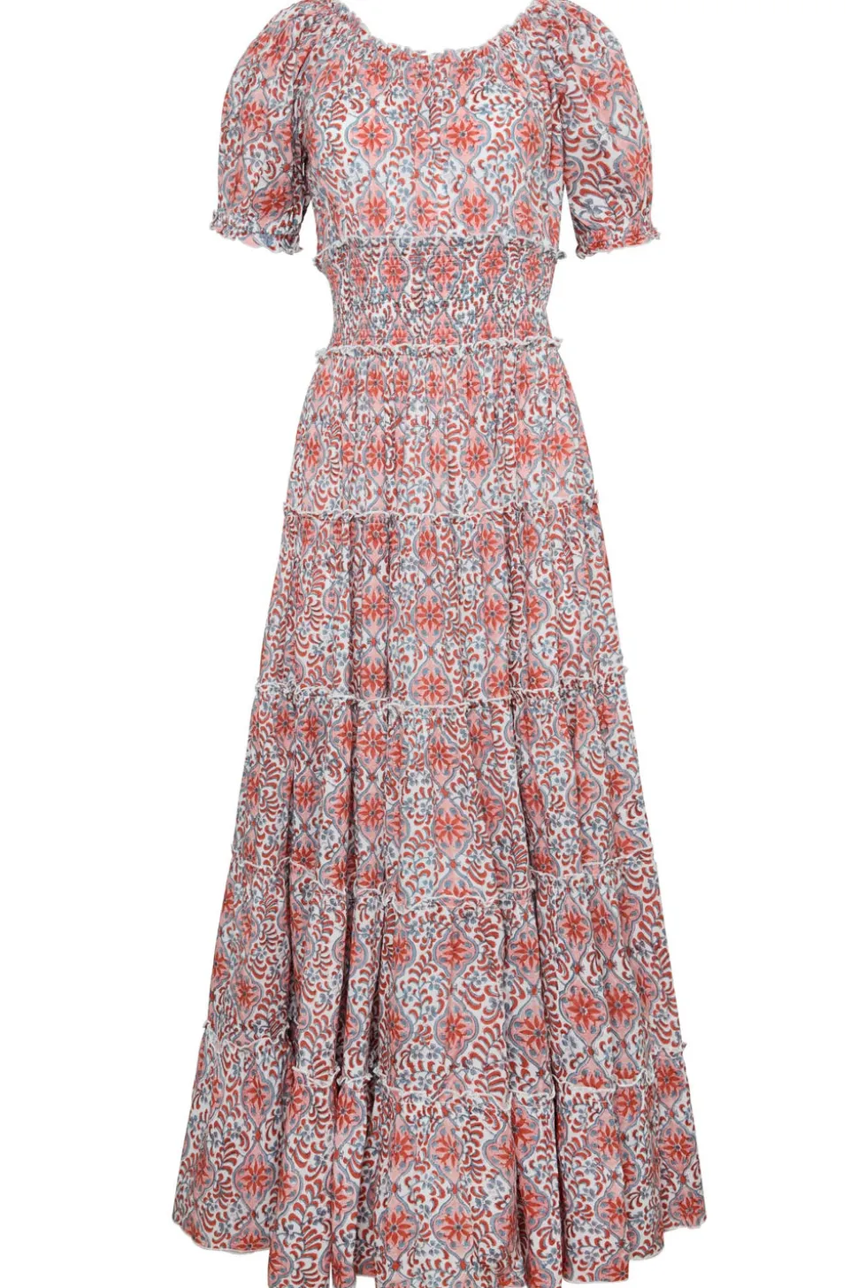Santorini Maxi Dress in Pink Tile
