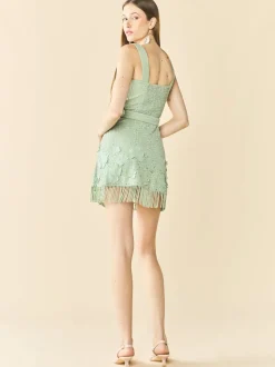 Sarah Bird Mini Dress in Minty Green