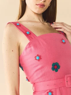 Sarah Bird Mini Dress in Pink Party
