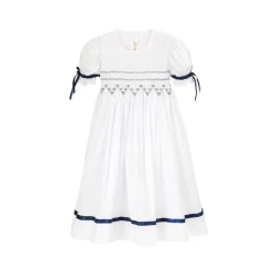 Sarah Navy Smocked Dress