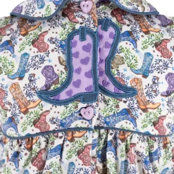 Sarita Girl Bubble in Boots Print