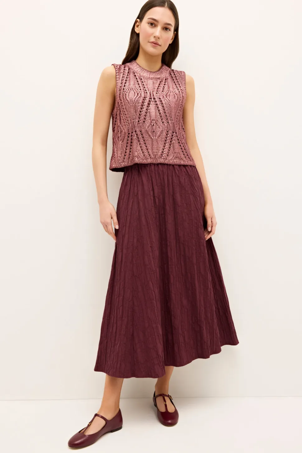 Sasha Skirt in Merlot