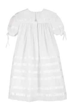 Savannah Lace Flower Girl Dress in White