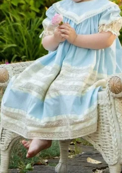 Savannah Lace Heirloom Dress in Blue