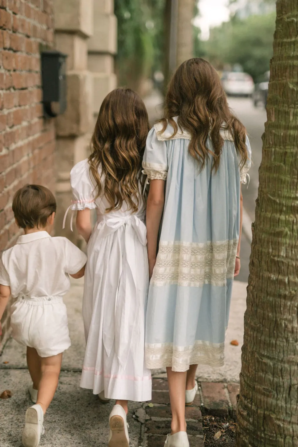 Savannah Lace Heirloom Dress in Blue