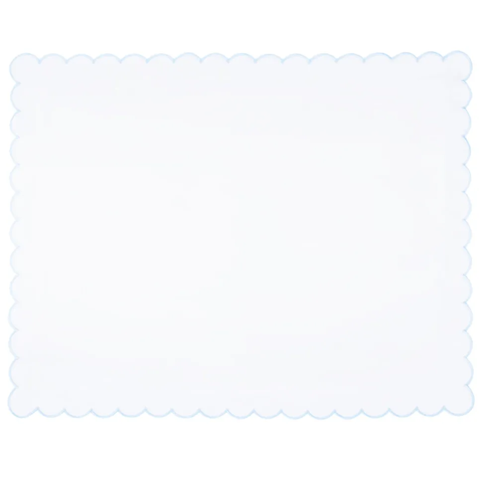 Scallop Baby Pillowcase in Sky