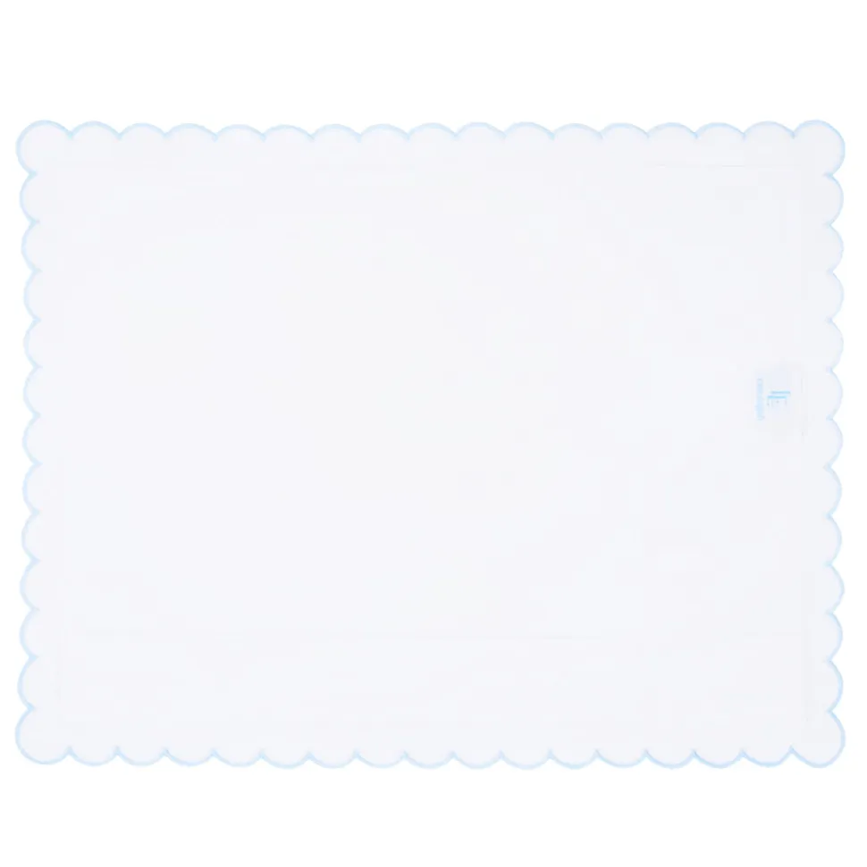 Scallop Baby Pillowcase in Sky
