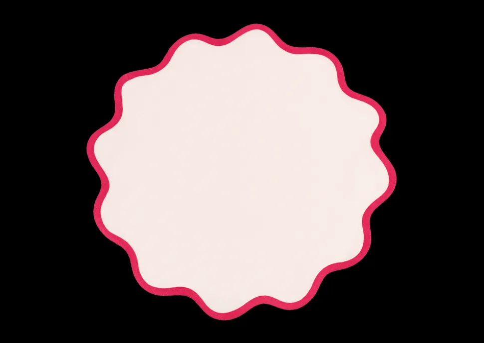 Scallop Edge Circle Placemat, Set of 4