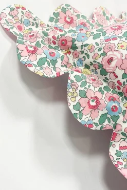 Scallop Edge Pillowcase Made With Liberty Fabric in Betsy Candy Floss