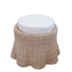 Scallop Small Round Ottoman