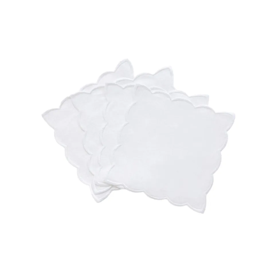 Scalloped Cocktail Napkin, Set of 4