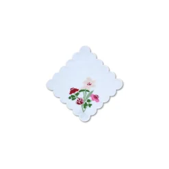 Scalloped Flower Cocktail Napkins, Set of 4