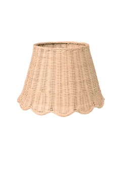 Scalloped Lampshade in Rattan