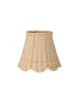 Scalloped Lampshade in Rattan