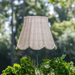 Scalloped Lampshade in Rattan
