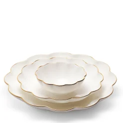 Scalloped Nesting Serving Dishes, Set of 3