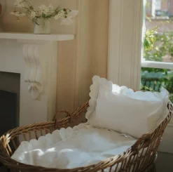Scalloped Starlight Baby Duvet in White