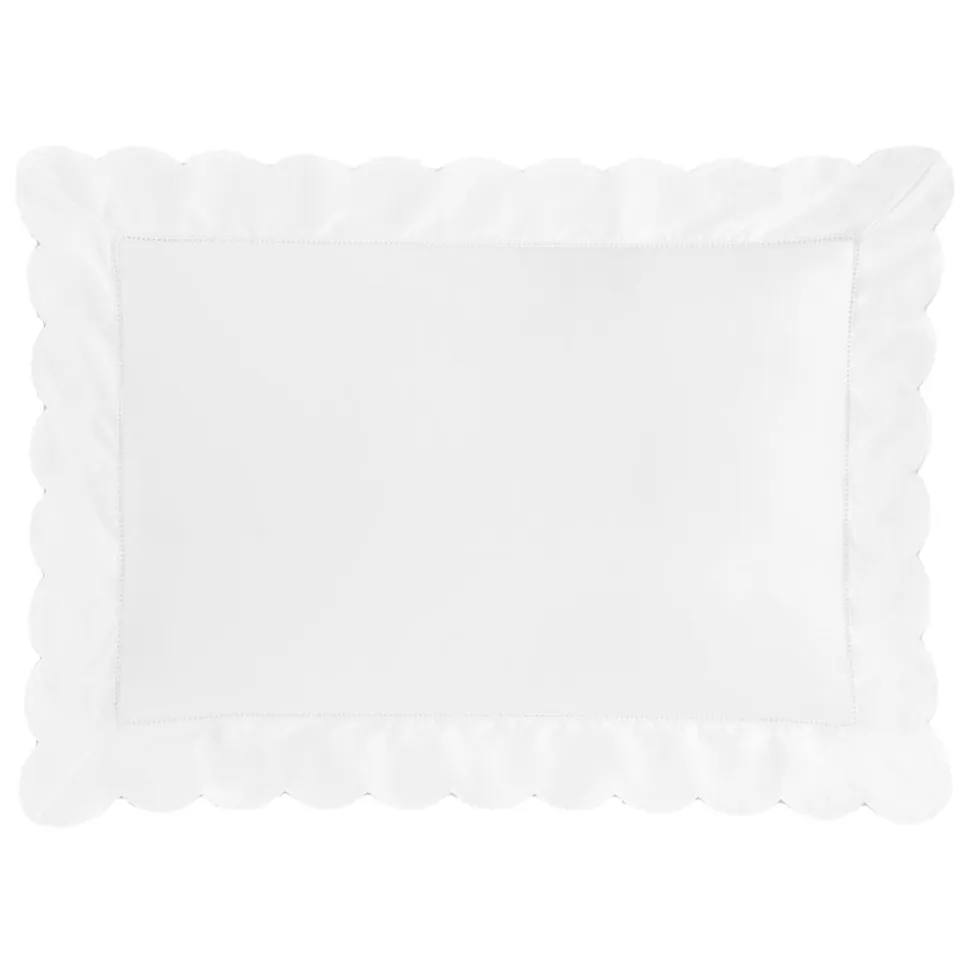 Scalloped Starlight Toddler Pillow in White