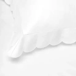 Scalloped Starlight Toddler Pillow in White