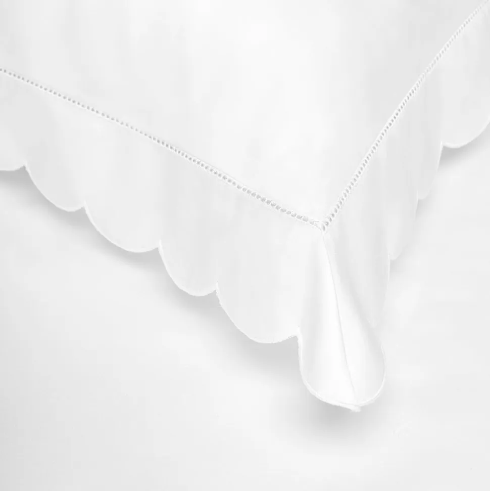 Scalloped Starlight Toddler Pillow in White