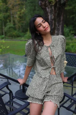 Scalloped Top in Leopard