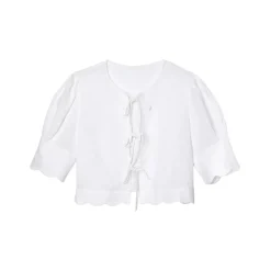 Scalloped Top in White