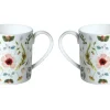 Scandinavian Floral Set of Two, Mugs