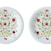 Scandinavian Floral Set of Two, 8" Accent Plates