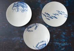 School of Fish Coupe Soup Bowl Blue