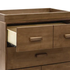 Scoot 3-Drawer Changer Dresser with Removable Changing Tray in Natural Walnut
