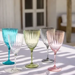 Sensa Collection Water Glasses in Smoked Grey, Set of 6