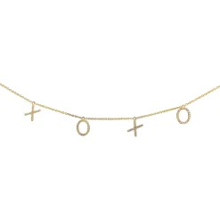 Separated Xoxo Text Necklace