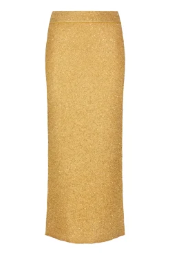 Sequin Knit Pencil Skirt in Sunlight