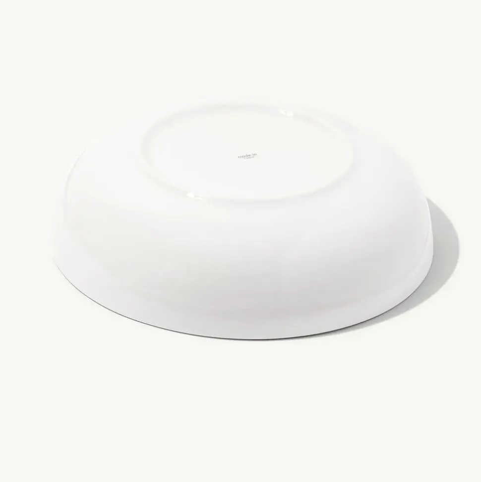 Serving Bowl in Navy Rim