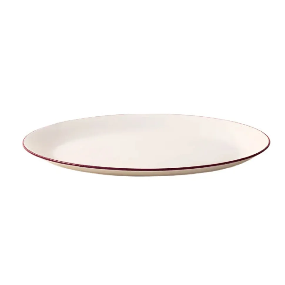 Serving Platter in Red Rim