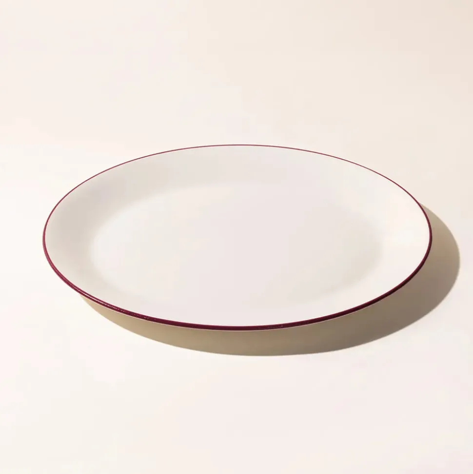 Serving Platter in Red Rim