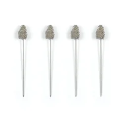 Set of 4 Pine Cone Cocktail Picks