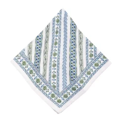 Seville Stripe Napkin in Green