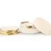 Shagreen Coasters in Cream, Set of 4