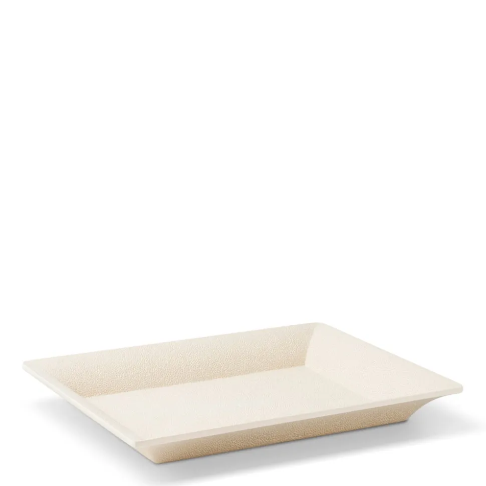Shagreen Small Tray in Cream