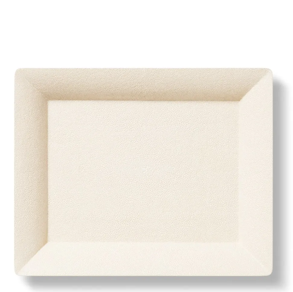 Shagreen Small Tray in Cream