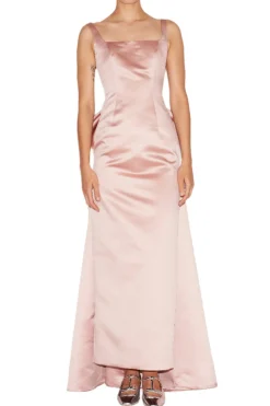 Shannon Gown Pale Pink Duchesse Satin