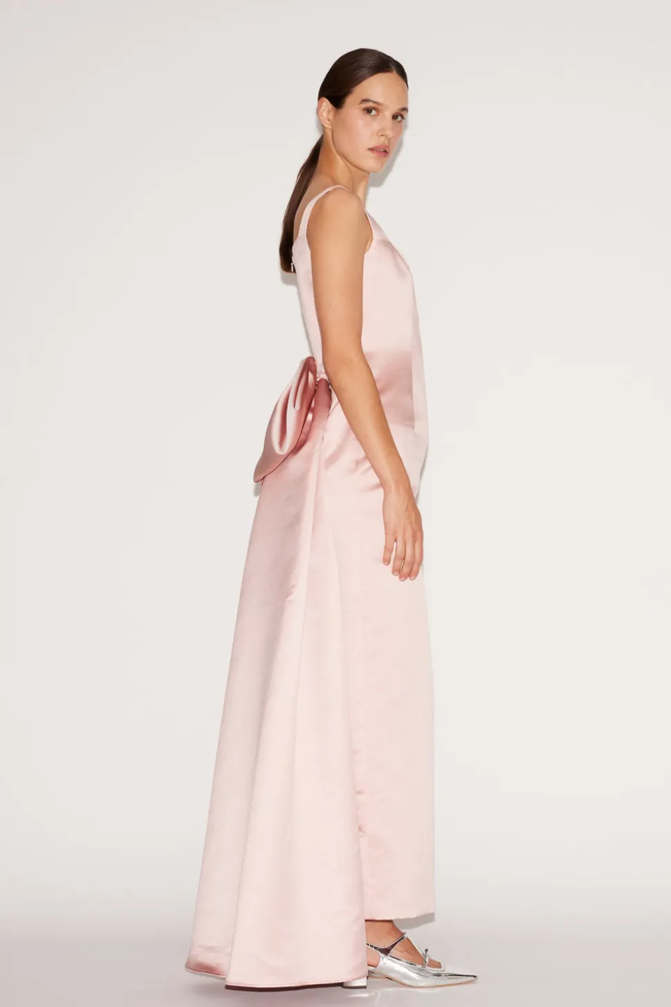 Shannon Gown Pale Pink Duchesse Satin