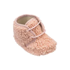 Shearling Baby Bootie in Pink