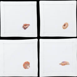 Shell Blush Mixed Cocktail Napkin Set
