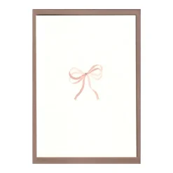 Shell Pink Bow Ribbon Cards, Set of 5
