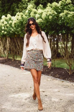 Shiva Mini Skirt in Blue Iris