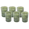 Short Hand Blown Tumbler in Avocado Mix, Set of 6